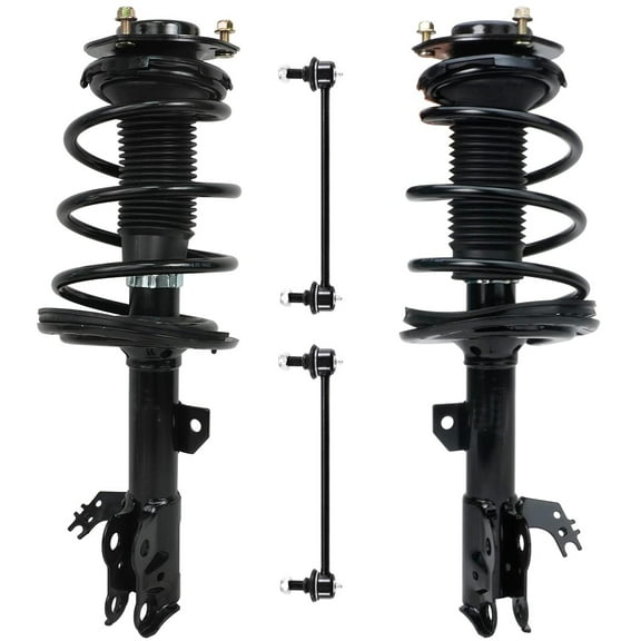 Detroit Axle - Front 4pc Struts Kit for 12-17 Toyota Camry, 2 Struts w/Coil Spring Assembly 2 Stabilizer Sway Bar Links 2012 2013 2014 2015 2016 2017 Replacement