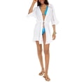 thumbnail image 2 of Dotti WHITE Paxi Island Cotton Gauze Kimono Swim Cover-Up, US X-Large, 2 of 4