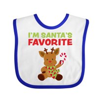 Inktastic I'm Santa's Favorite Reindeer Boys or Girls Baby Bib