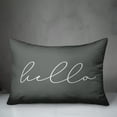 thumbnail image 2 of Creative Products Hello Thin Script Grey and White 14x20 Indoor / Outdoor Pillow, 2 of 2