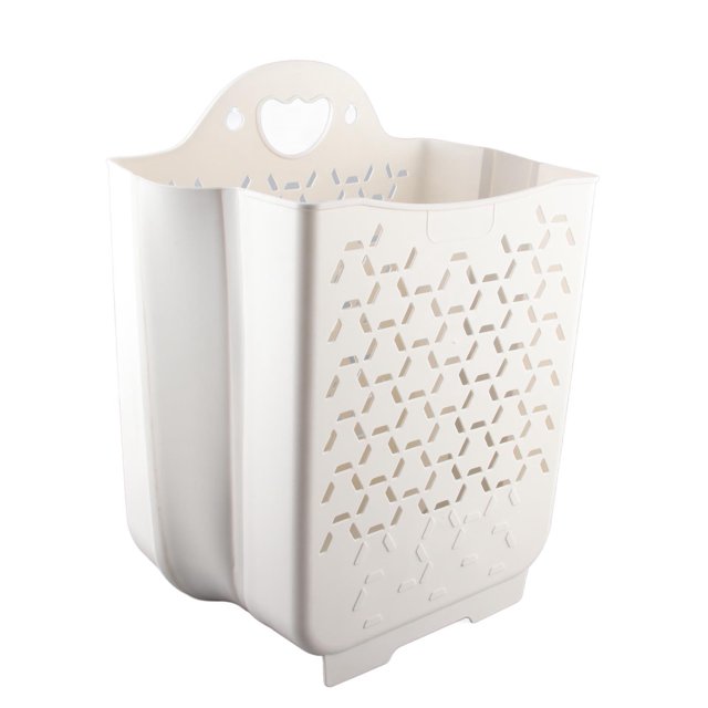 Collapsible Hanging Laundry Basket With Large Capacity, Foldable Design, Strong Wall Mounting Capability For Laundry Dorm Room, Bathroom, And Storage