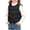 Black, variant on Girl's Bubble Puffer Vest Button Front Casual Fashion Quilted Gilet Fall Winter Outerwear Soft Warm Sleeveless Coat