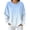 Light Blue, variant on Women's Pastel Gradient Sweatshirt, Crew Neck Long Sleeve Ombre Relaxed Pullover Top for Casual Everyday Wear