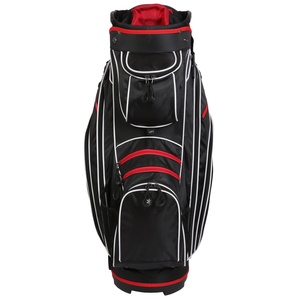 Caddymatic Golf Tour 14-Way Cart Bag - Black/Red