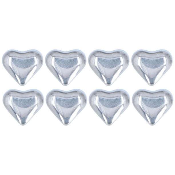 8 Pieces Heart Shaped Ice Cube Stainless Steel Freezing Ice Beer Cooler