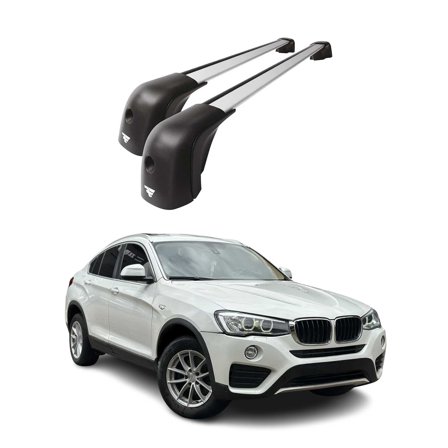 Roof Racks Cross Bars for BMW X4 F26 / X4 G02 2015-2024 Aluminium Silver