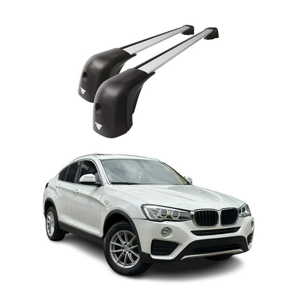 Roof Racks Cross Bars for BMW X4 F26 / X4 G02 2015-2024 Aluminium Silver