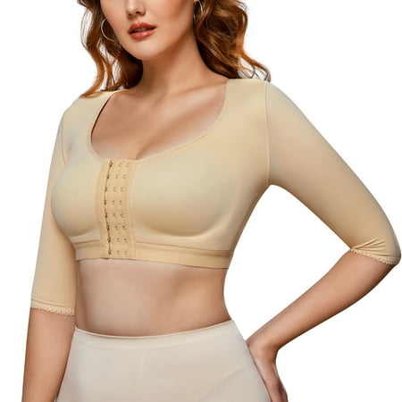

Irisnaya Compression Arm Shaper Sleeves for Women Tops Slimmer Corset Post Surgery Posture Corrector Corset Bras Tank Top(Beige 3X-Large)