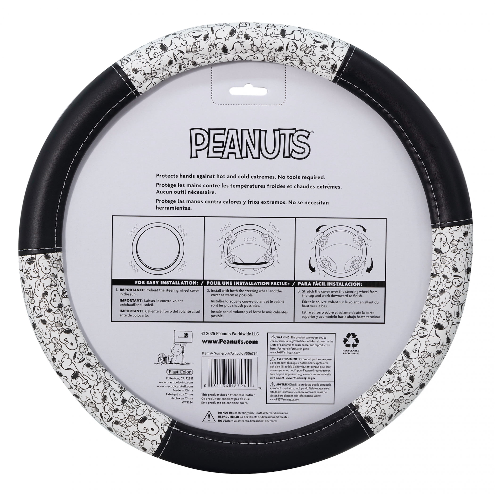 Peanuts Snoopy Expressions Steering Wheel Cover
