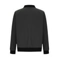 thumbnail image 5 of Women's Bomber Jacket Casual Coat Zip Up Outerwear Windbreaker with Pockets Black XL, 5 of 5