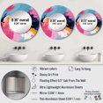 thumbnail image 4 of Designart "Blissful Swirls Of Colorful Paint I" Abstract Round Mirror Wall Decor Modern - Large Multicolor Round Bathroom Mirror - Round Mirror - 23" x 23", 4 of 6