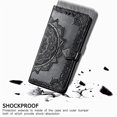 thumbnail image 6 of Allytechgroup for Samsung Galaxy Z Fold 7 Wallet Case, PU Leather with Embossed Pattern, Magnetic Clasp Kickstand Card Cash Slots Shockproof Slim Flip Case with Hand Strap for Women Men, Black, 6 of 7