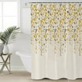 thumbnail image 5 of Flower Yellow Shower Curtain, 72" x 72", Grey Cherry Blossoms Cotton Linen Background Waterproof Bathroom Curtain Washable Shower Curtain Set with 12 Hooks, 5 of 6