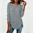 thumbnail image 5 of Zysthvn Pullover Women's Sweatshirt Lightweight Fall Casual Long Sleeve Crewneck Loose Fit Solid Sweatshirts for Women Tops, 5 of 8