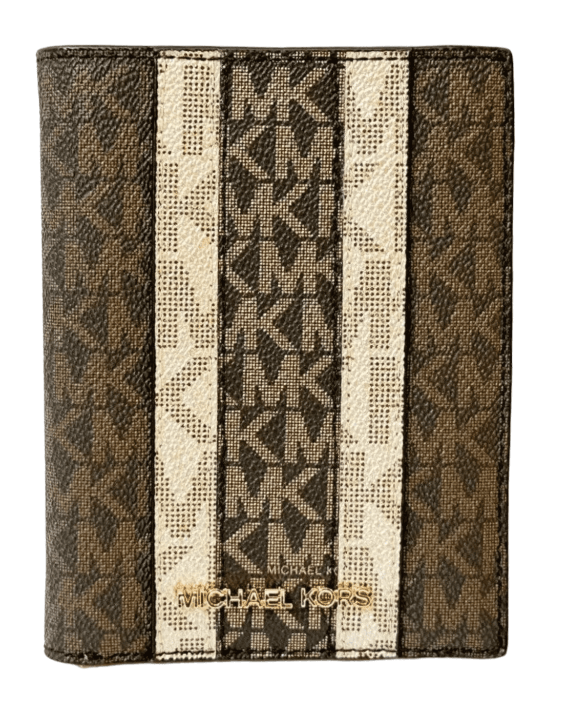 Michael Kors Jet Set Travel Passport Case Wallet MK Signature Brown
