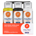 thumbnail image 1 of Set De Pintura Acrílica Linea Hobby 6 Piezas Politec multicolor, 1 of 7