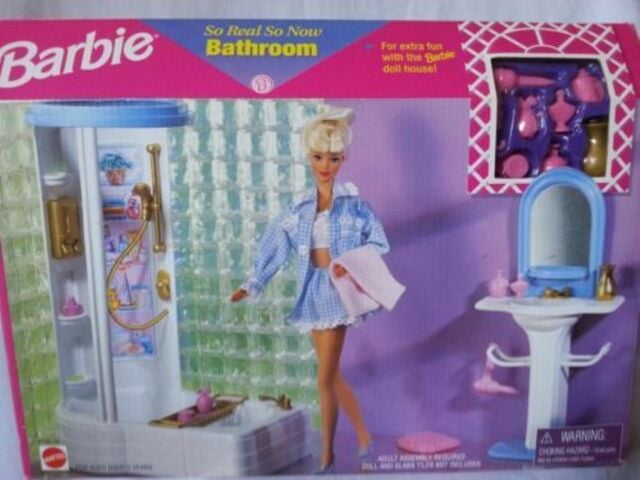 barbie bathroom playset