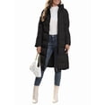 thumbnail image 3 of Women'S Hooded Long Puffer Coat Winter Warm Full Zip Quilted Jacket with Pockets Black S, 3 of 9