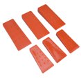 thumbnail image 3 of 6pcs Chainsaw Wedges Increasing Friction Red Durable Plastic Tree Cutting Supplies for Woodworking, 3 of 7
