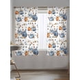 thumbnail image 5 of Thanksgiving Sheer Curtains 72 inches Long, Pumpkin Fall Sunflower Leaves Light Filtering Sheer Window Curtains Rod Pocket Voile Drapes for Bedroom Living Room, 52"W x 72"L 2 Panels, 5 of 7