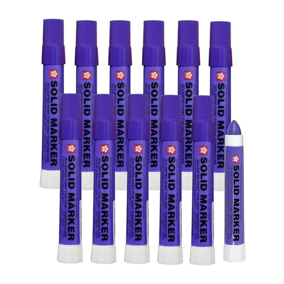 Sakura Solid Paint Markers - Permanent Marker Paint Pens - Window, Wood, & Glass Marker - Purple Paint - 12 Pack