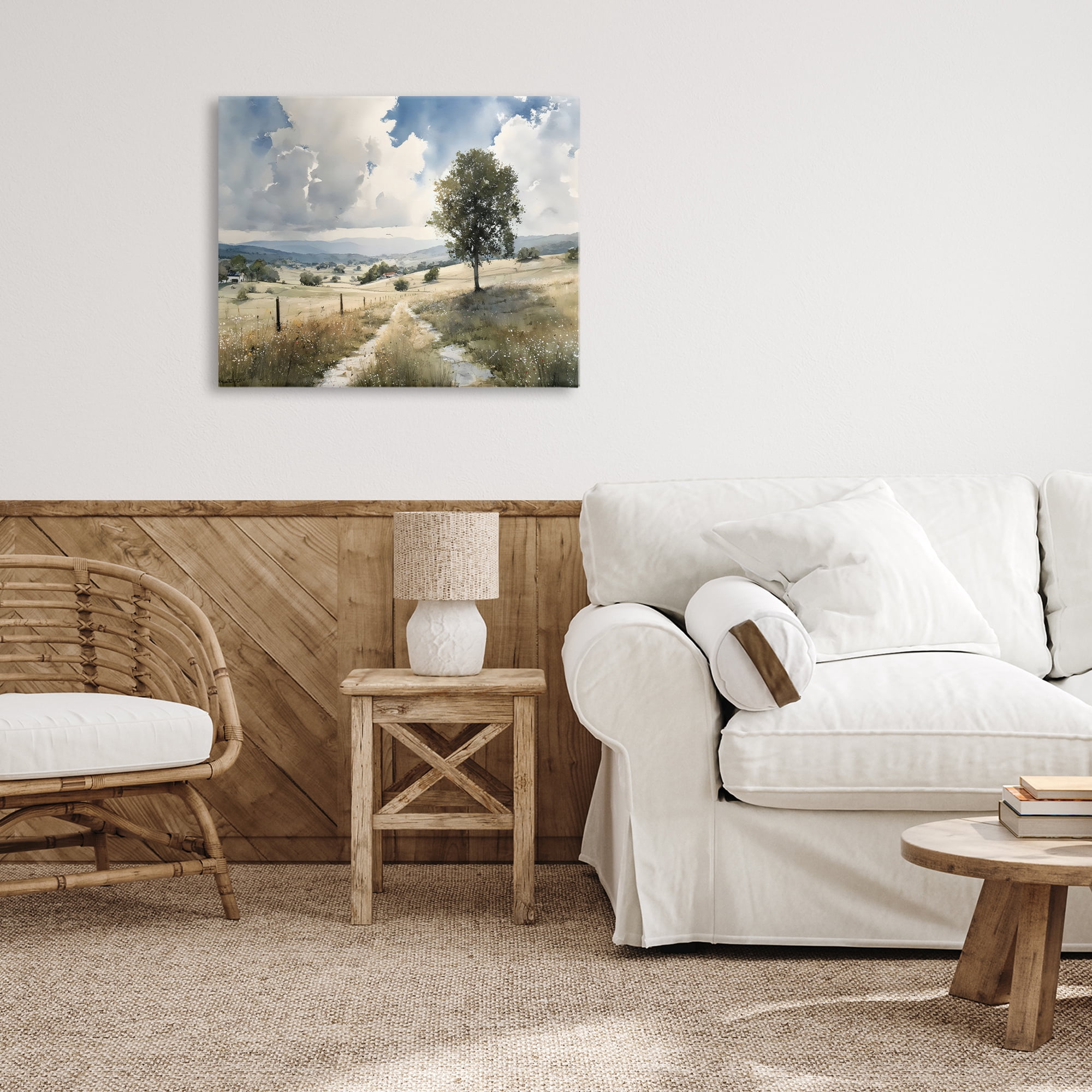 Stupell Industries Wagon Road Through Meadow Canvas Wall Art, design by Franklyn Gregory