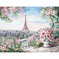 thumbnail image 1 of Ronda completa diamante pintura Torre Eiffel flores 5D DIY mosaico arte pared cuadros FLhrweasw Nuevo, 1 of 9
