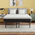 thumbnail image 3 of Bed Frame Metal Platform Bed Frame Mattress Foundation Box Spring Replacement Heavy Duty Steel Slat Easy Assembly Noise-Free Black, (Full), 3 of 7