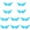 Blue, variant on 10Pairs Trendy Wing Hair Accessories Hairpieces Decoration Alloy Clip Ornament for Versatile Hairstyles