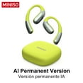 thumbnail image 2 of MINISO X28 Audífonos Inalámbricos Bluetooth 5.4, Diseño de Oreja Abierta, Traductor AI, Más de 130 Idiomas, Tiempo de Reproducción de 40 Horas, Resistencia Al Agua IPX5, Verde, 2 of 6