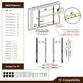 thumbnail image 6 of TAVR Furniture Table Top Universal TV Stand for 27-65 inch TVs with Height Adjustable up to 88lb, Black, 6 of 8