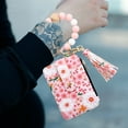 thumbnail image 1 of ID Bag Silicone Bracelet Floral Folding Card Holder Printed Leather Wallet Keychain Including Keychain ID Bag Floral Wallet Card Holder, 1 of 6
