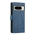 thumbnail image 3 of Nalacover Case for Google Pixel 8 Pro - Card Holder PU Leather Wallet Cover with Magnetic Clasp Stand Hand Strap, Soft TPU Inner Shockproof Anti-Scratches Case for Google Pixel 8 Pro, Blue, 3 of 10