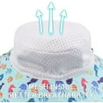 thumbnail image 4 of Toddler Girl Sun Hat Breathable Beach Hat Adjustable Chin-Strap Hat 50+UPF, 4 of 7