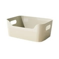 thumbnail image 2 of Beige Plastic Storage Box | Kitchen & Pantry Organization Container | Multi-Spec Snack & Utensil Organizer with Handles | 9.6X6.7X4 Inches, 2 of 6