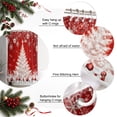 thumbnail image 5 of Bedliving Christmas Shower Curtain for Bathroom, Red White Xmas Trees Ball Ornaments Snowflakes, Waterproof Fabric, 12 Hooks, 72"x72", 5 of 9