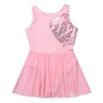 thumbnail image 3 of Alvivi Kids Girls Figure Ice Skating Dress Shiny Sequins Ballet Dance Leotard 6-14, 3 of 7