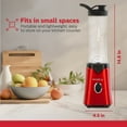 thumbnail image 6 of Holstein Housewares Personal Blender, Metallic Red - Ideal for On-The-Go Smoothies, Shakes, and Protein Drinks - 20 oz Travel Cup included, 6 of 8
