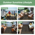 thumbnail image 6 of DEORAB Outdoor Rugs 6'X9' Patio Rug Three-Layer Material Imitation Silicone Spot Molding Camping Outside Rv Mat,Black & Brown, 6 of 11