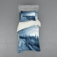 thumbnail image 1 of Ambesonne Winter Bedding Set 3 Pcs, Ice Cold Snowy Scenery, Twin, White, 1 of 3