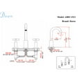 thumbnail image 2 of Brushed Nickel Dawn AB03 1513BN 3-Hole Widespread Lavatory Faucet, 2 of 2