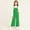 Green, variant on SGFCWSX Girls Wide-Leg Suspender Pants, Kids School Pants Casual Button Daily Overalls Hot Pink Size 11-12 Years