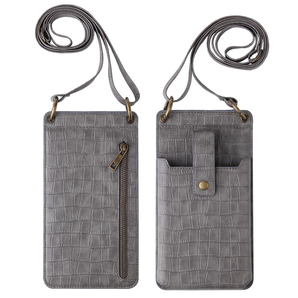 Partition Design Women Mobile Phone Bag Vertical Style Crossbody