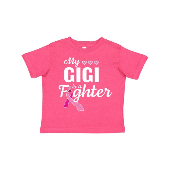 Inktastic Breast Cancer Awareness My Gigi is a Fighter Boys or Girls Toddler T-Shirt