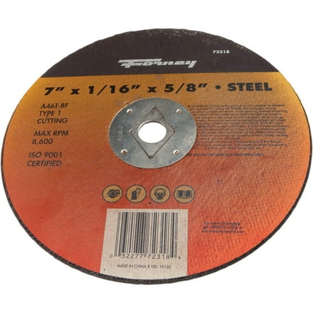 

2Pc Forney Type 1 7 In. X 1/16 In. X 5/8 In. Steel Cut-Off Wheel