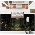 thumbnail image 4 of Dark Forest Desk Mat Mouse pad, Green Nature Deskmat XXL Large Extended Aesthetic Plant Mousepad Gaming Desk Pad, Big Laptop Computer Keyboard and Mouse Mat for Women Office Desk Decor 31.5x15.7 in, 4 of 6