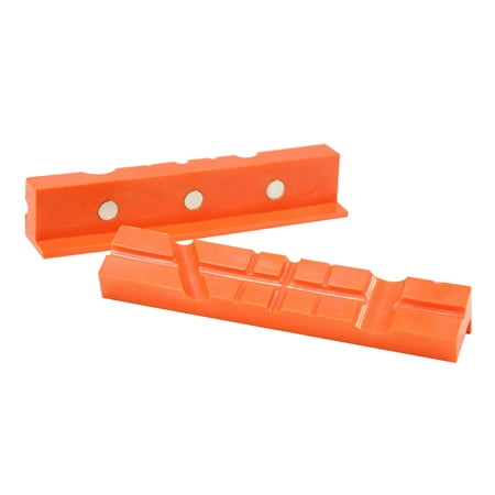 

POWERTEC 2PK 6 Magnetic Vise Jaw Pads Soft Vise Jaws for Bench Vise Milling Vise and Drill Press Vise Woodworking Vise Tools for Workbench Clamp Round or Flat Items (71107)