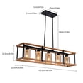 thumbnail image 2 of Miumaeov Industrial Light Fixture Height Adjustable Hanging Pendant Lamp 5 Lights E26 for Living Rooms Dining Room Corridors Entrances Porches Restaurants, 2 of 12