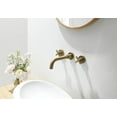 thumbnail image 2 of CoSoTower Double Handle Wall Mount Bathroom Faucet Brushed Gold, 2 of 5