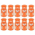 thumbnail image 1 of Unique Bargains 30Pack 5.5x3mm Cord Lock Plastic Single Hole Spring Toggle Stoppers, Orange, 1 of 5